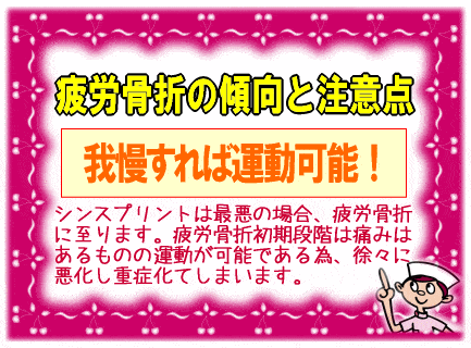 疲労骨折の傾向と注意点【画像】